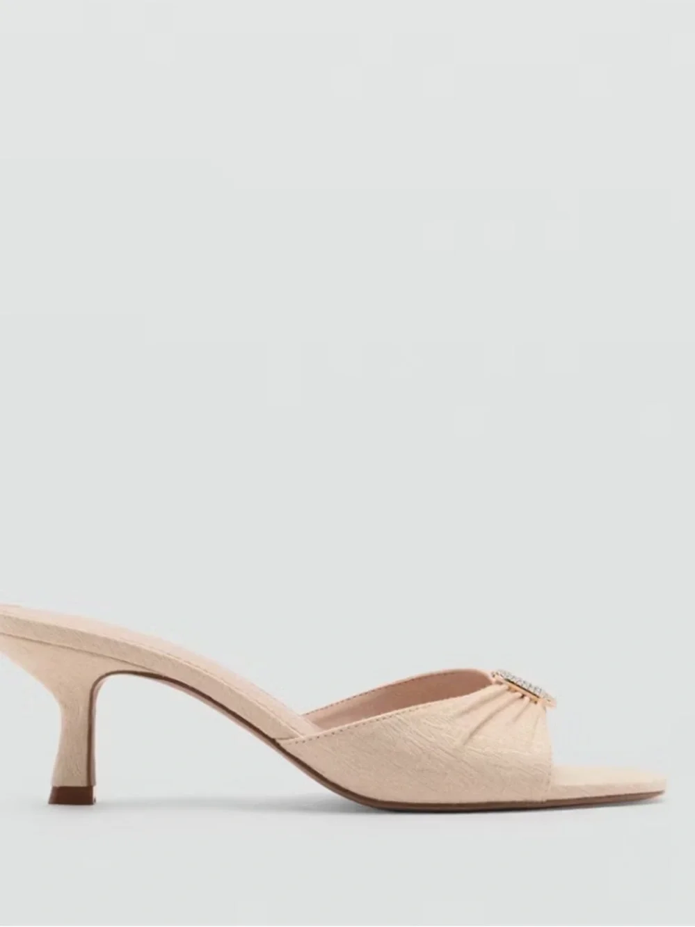 Mango SLINGBACK HEELED SANDALS WITH SHINY DETAIL